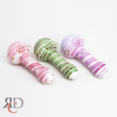GLASS PIPE COLOR TUBE PINK ROSE AND GREEN ART GP963 1CT